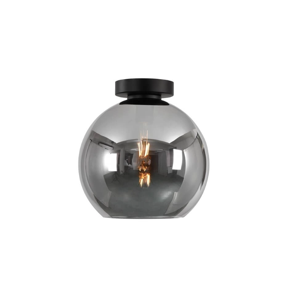 Plafonnier Marino verre en titane Ø 25cm