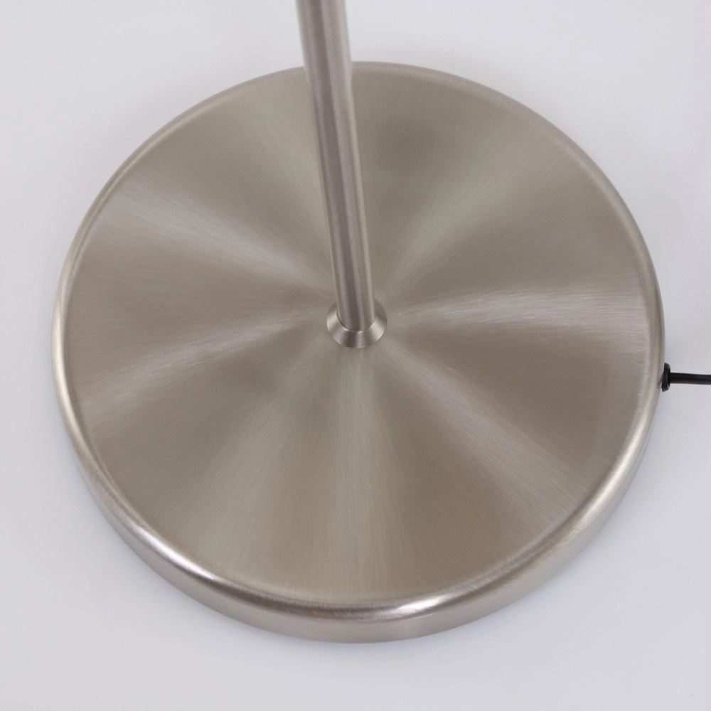 Lampadaire Mexlite 154 cm gris métallisé avec abat-jour blanc Steinhauer 8712746048094