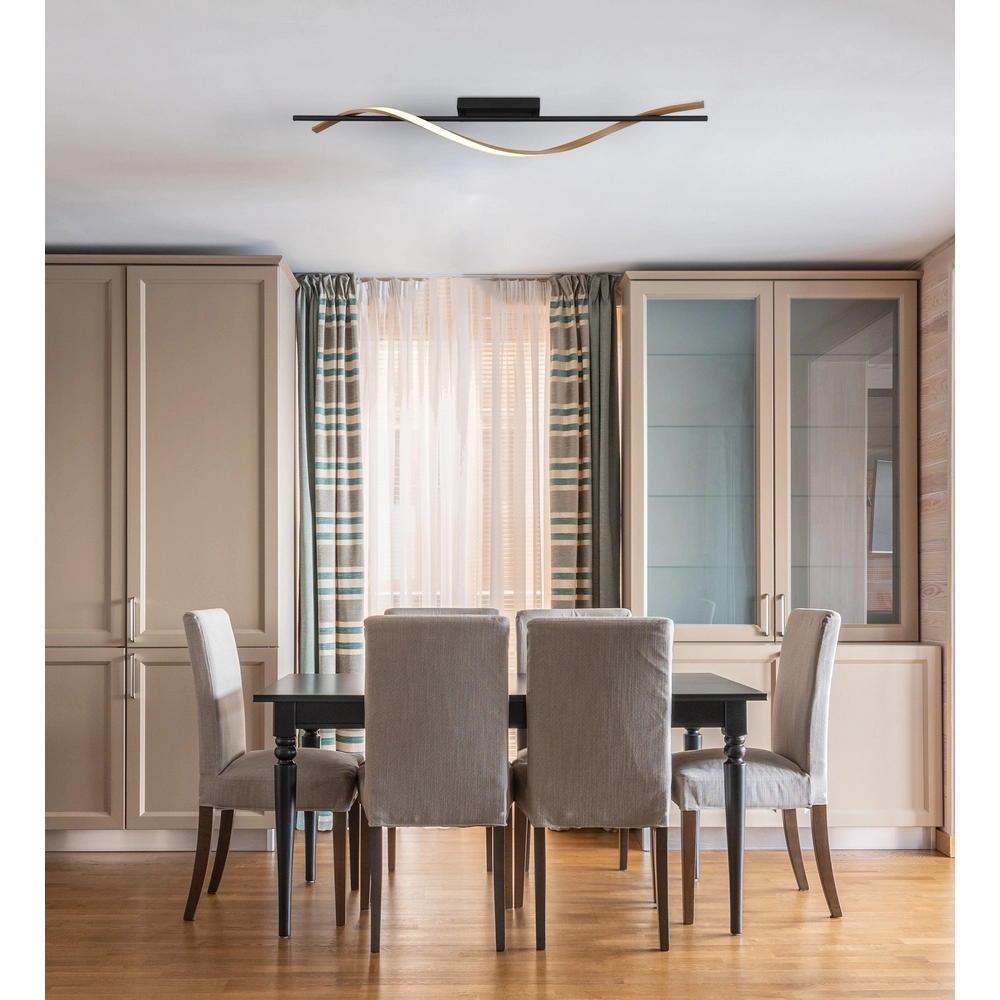Lampe de plafond à design Watkins Noir Globo 9007371531745