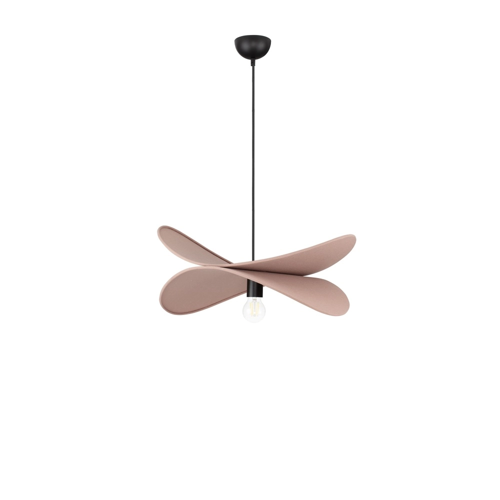 Lampe pendante moderne Luve noir avec marron moka Lyora 5212017493712