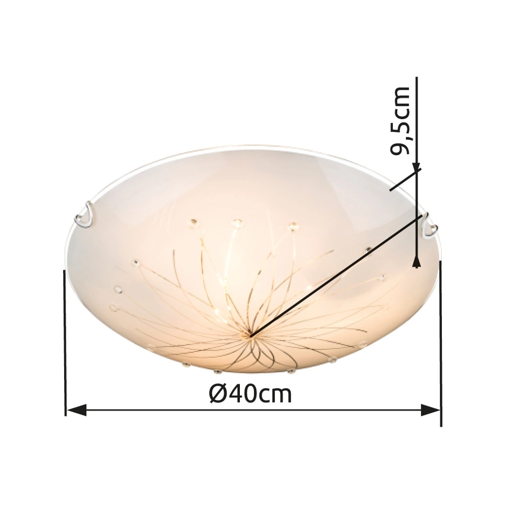 Éclairage de plafond Calimero I blanc Ø 40cm Globo 9007371338276