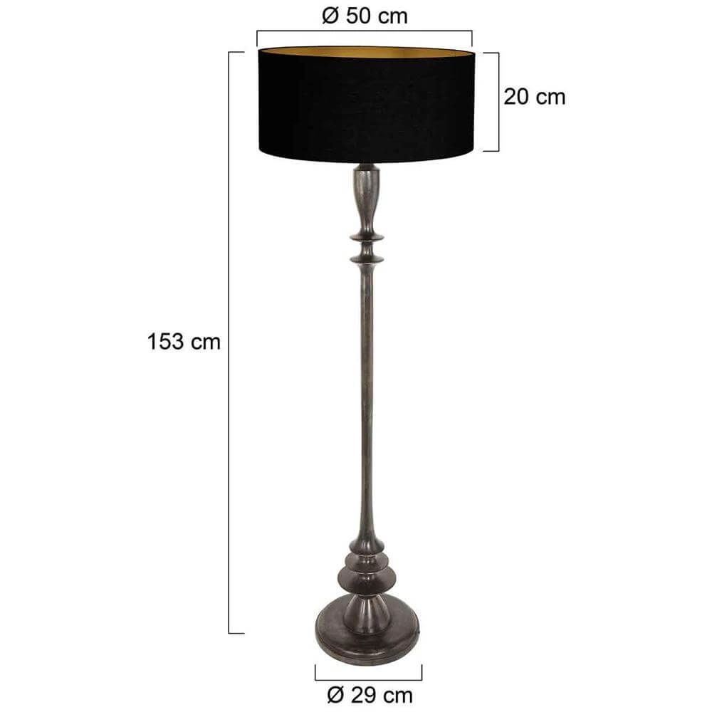 Lampe de table Bois avec capot noir Steinhauer 8712746175271