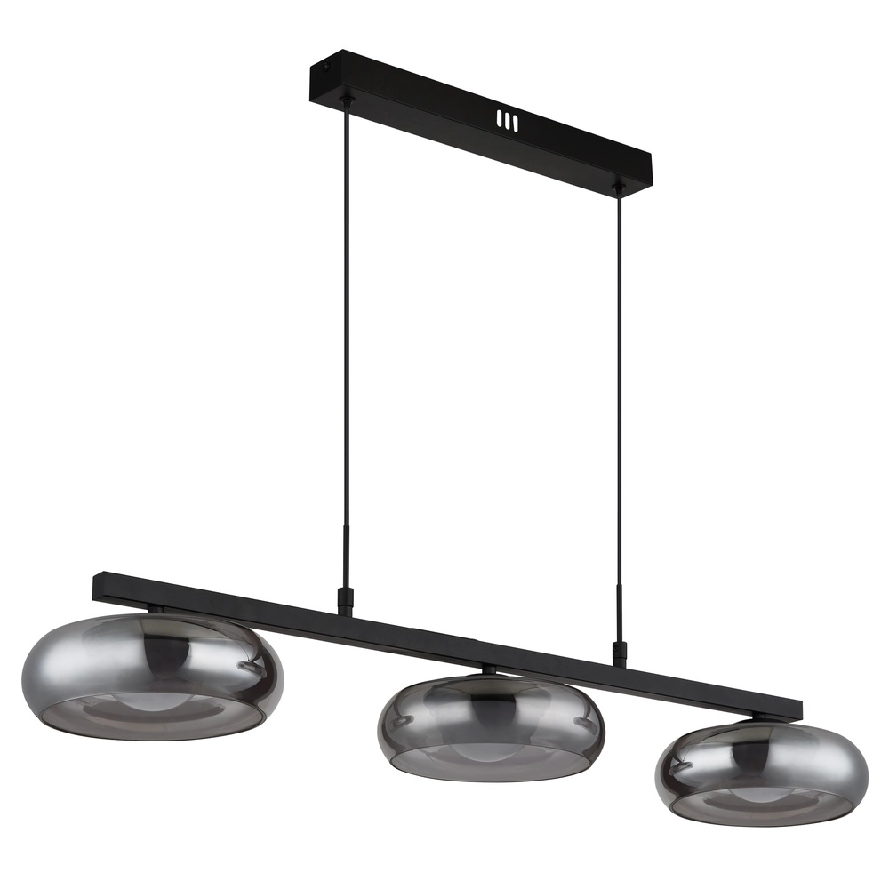 Lampe pendante de conception Carlene Noir à 3 lumières Globo 9007371566181