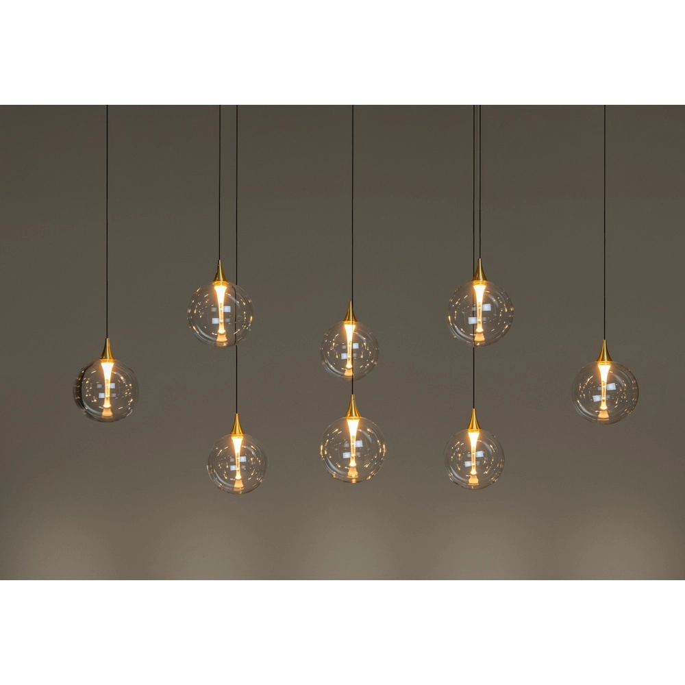 Suspension LED de conception Gisela transparent - 8x Ø 16cm Premium by Lucide 5411212134820