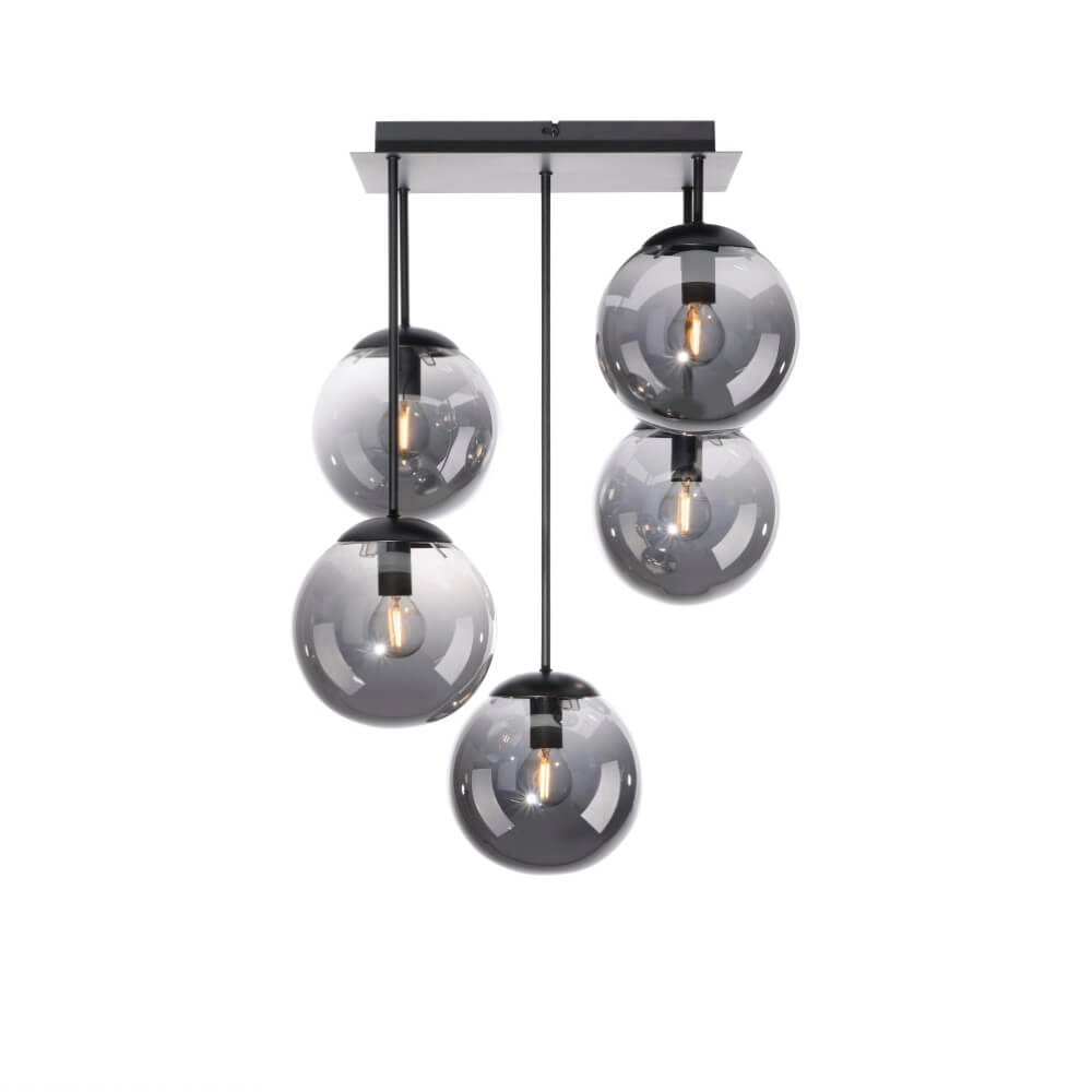Plafonnier 5 lumières Big Widow noir Just Light 4043689988371