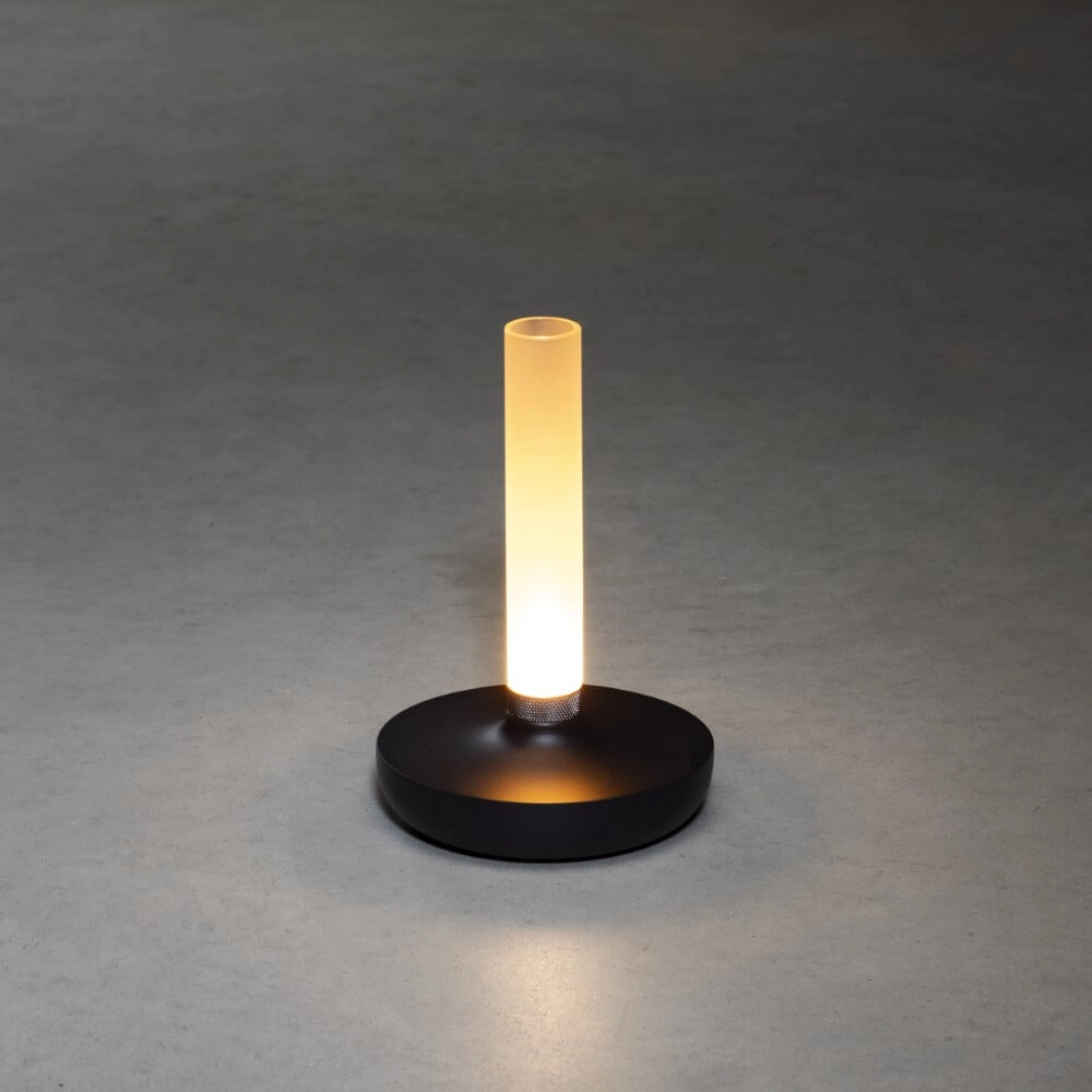 Lampe de table rechargeable Biarritz noir KonstSmide 7318308277530