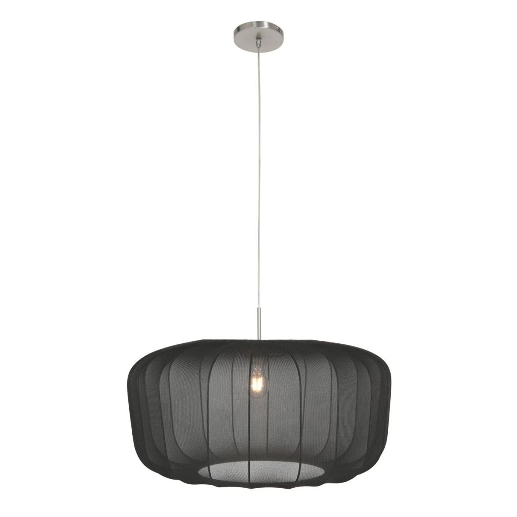 Lampe pendante noire Vela Lino Ø60cm Steinhauer 8712746182675