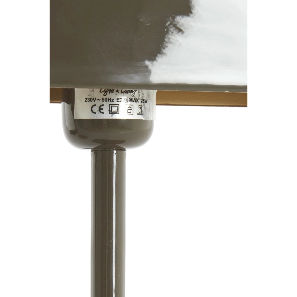 Lampe de chevet Elenie 20x10cm - brun foncé brillant Light & Living 8717807818746