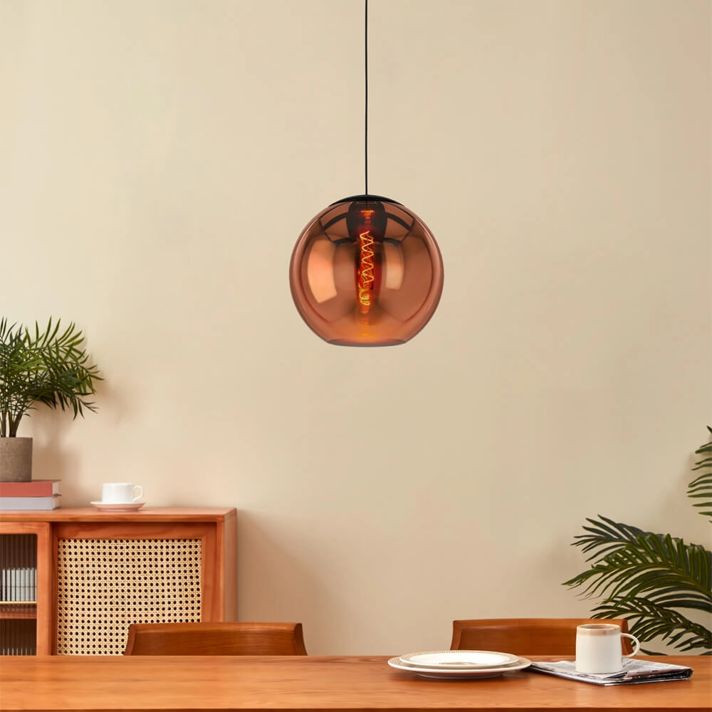 Lampe suspendue avec verre cuivré rouge Cordoba Ø 30 cm Stars of Light 9008606221431