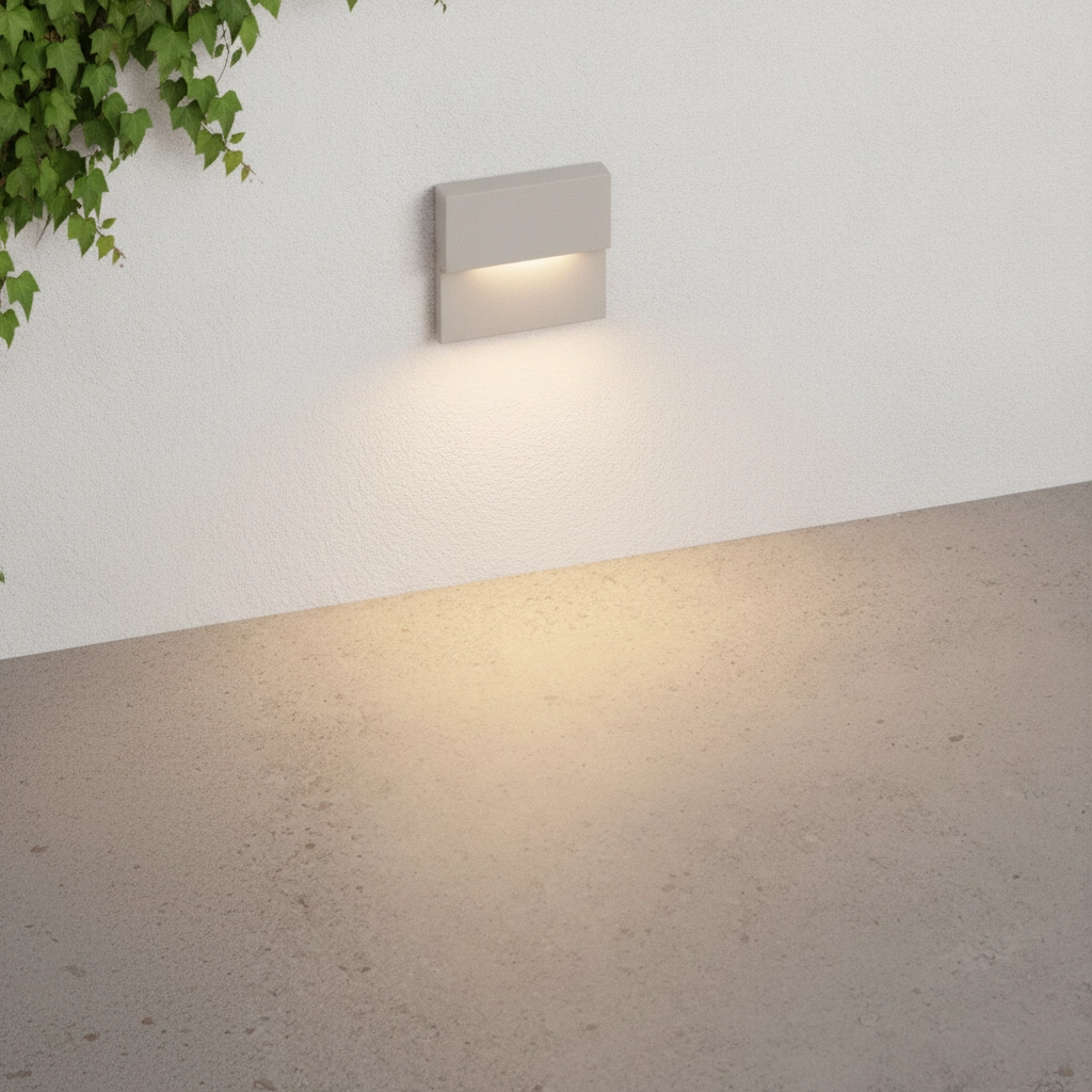 Lampe murale encastrée Dan brun sable 3000K