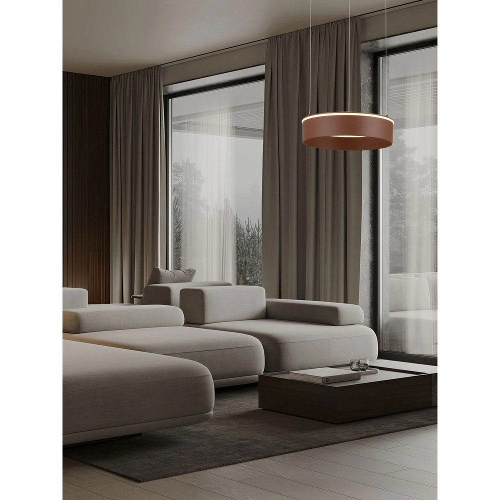 Lampe pendante moderne Olivia marron Ø 40 cm Lyora 5212017494238