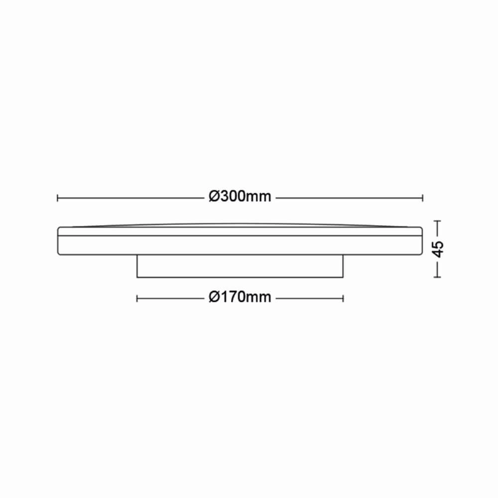 Plafonnier blanc Ozziet Ø 30 cm Philips 8719514431928