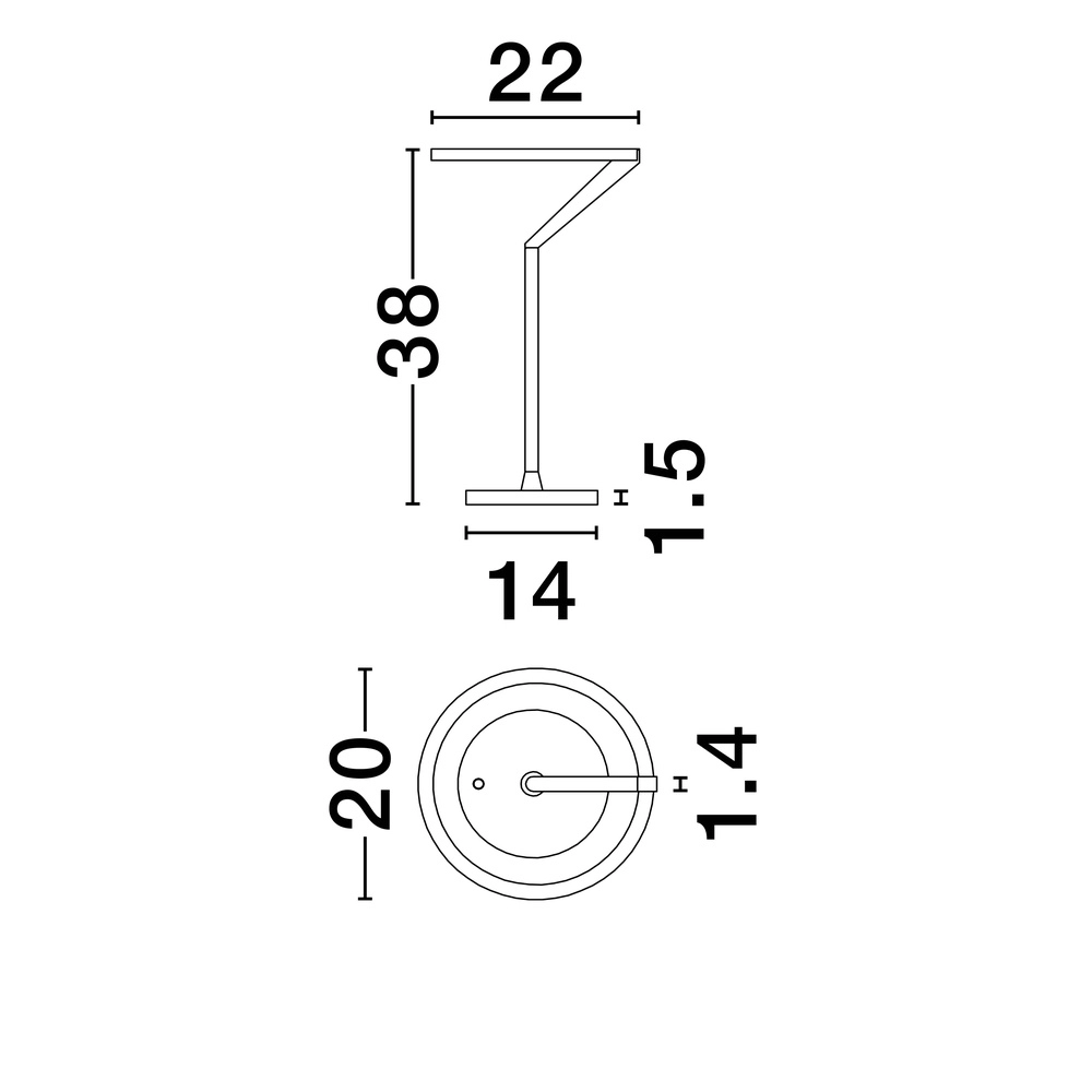 Lampe de table design Tilia nickel Lyora 5212017461988