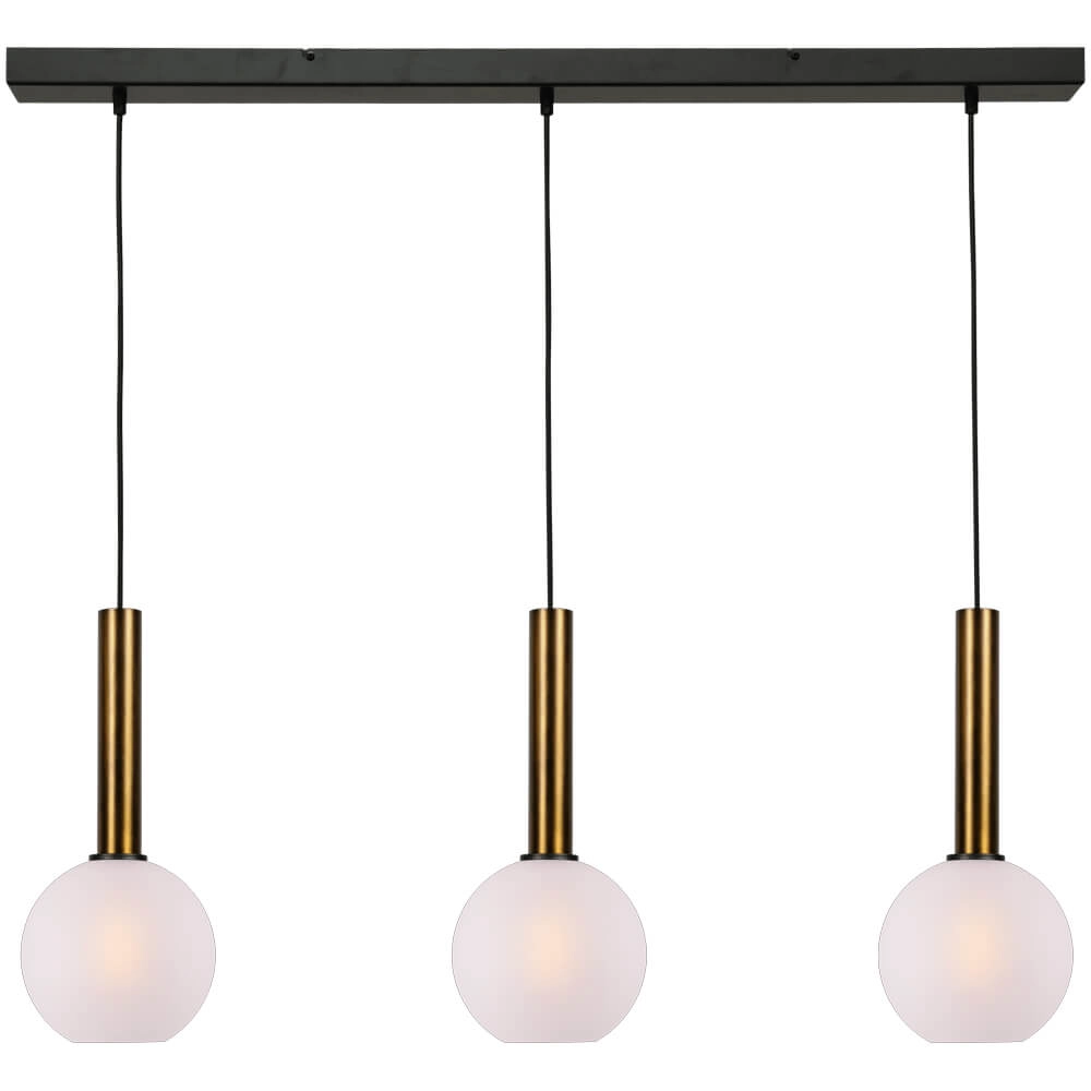 Lampe suspendue 3 lumières Bella 2 avec verre blanc Lampe suspendue 3 lumières Bella 2 avec verre blanc