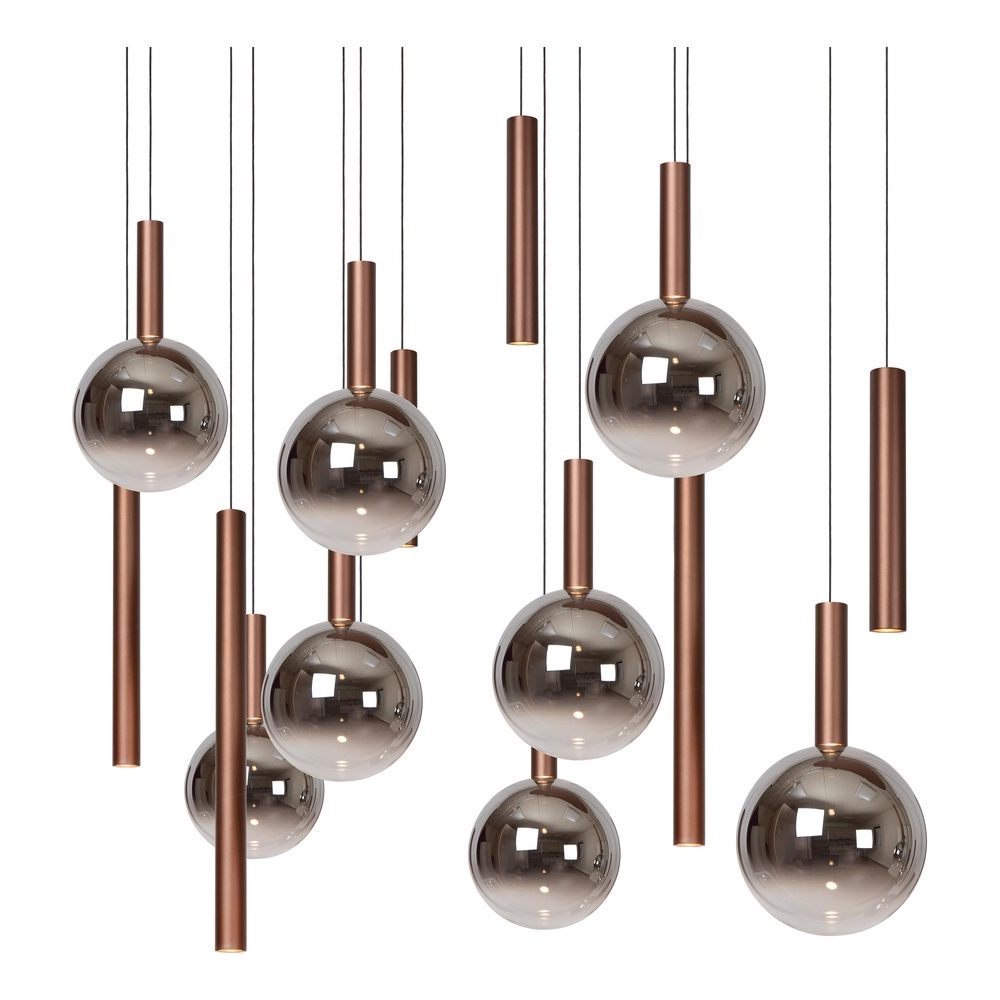 Lampe pendante Vide Design Jasmine Cuivre 14 feux Premium by Lucide 5411212741288