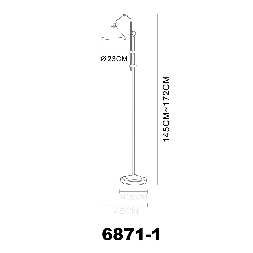 Lampe de sol de campagne Landlife Or Globo 9007371111497