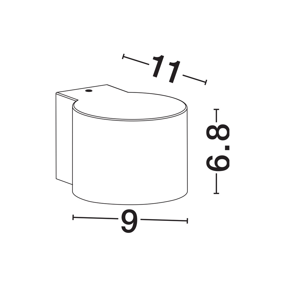 Spot mural design Beta Noir vers le bas Lyora 5212017453464