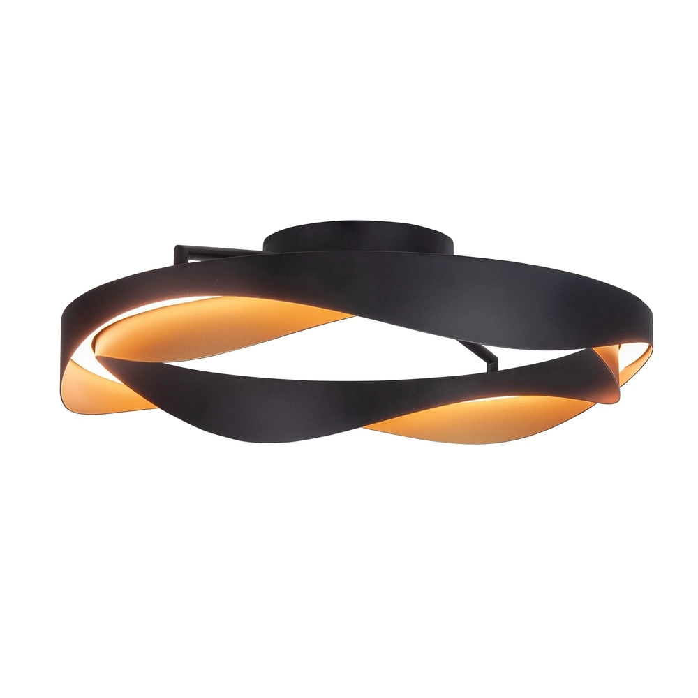 Plafonnier design Ascoli noir avec or Ø 45cm Plafonnier design Ascoli noir avec or Ø 45cm