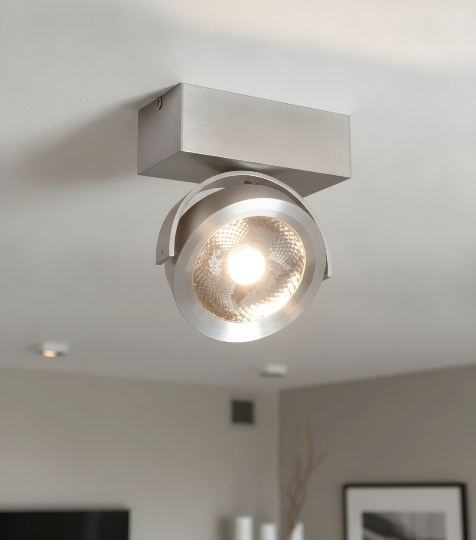 Spot LED Dutchess 13w - 2700K - 16cm gris métal