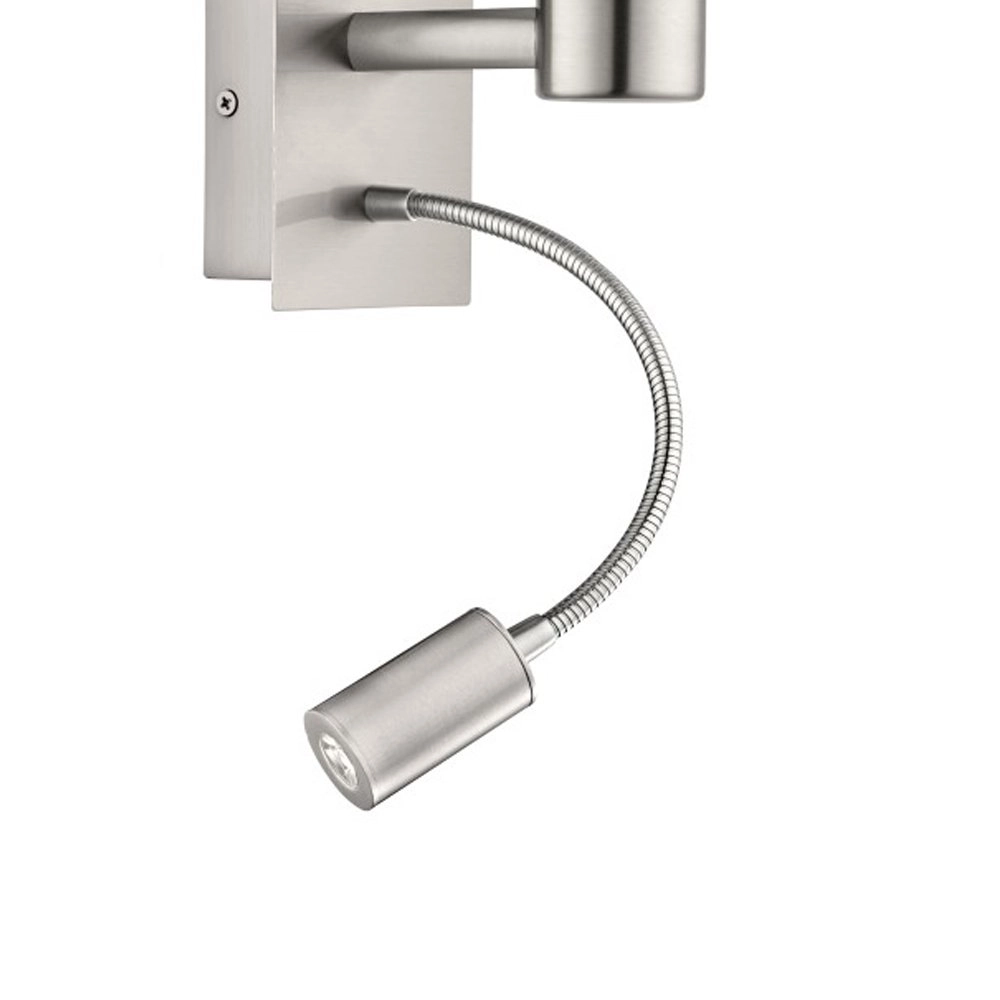 Applique murale Pasteri abat-jour marron avec lampe de lecture Eglo 9002759964818