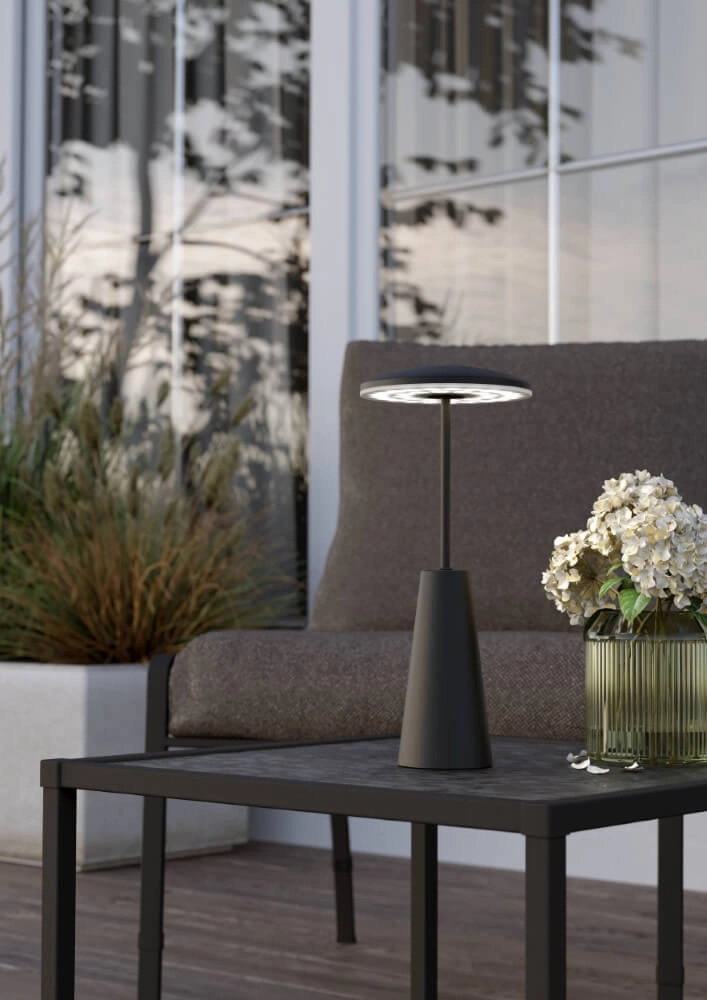 Lampe de table noire Piccola Ø 13 cm Eglo 9008606277803