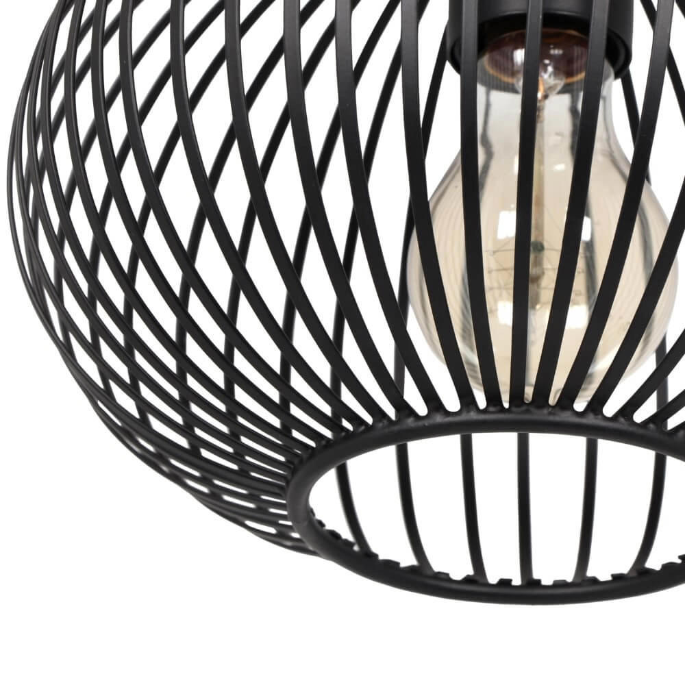 Lampe suspendue en fil de fer Gila Ø 23 cm - noir Trio 4017807617559