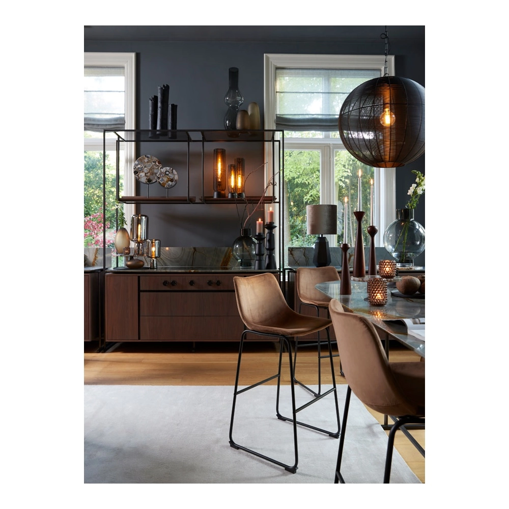 Lampe de table Lezuza Ø 11cm noir Light & Living 8717807659875