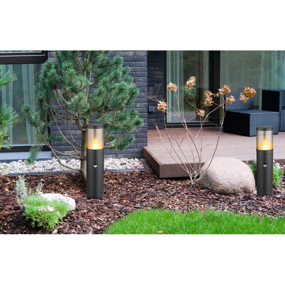 Lampe de jardin moderne Xeloo Noir avec capteur Globo 9007371438280