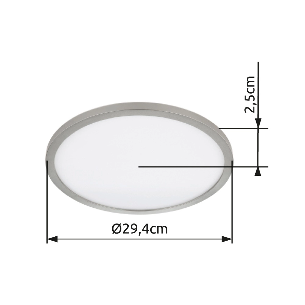 Éclairage de plafond Sapana Ø 29,4 cm nickel Globo 9007371457410