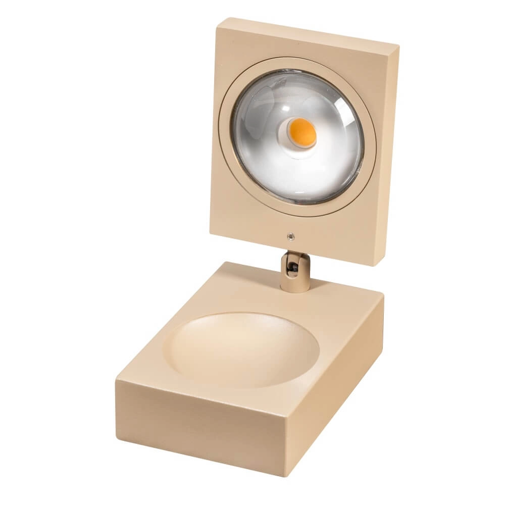 Lampe de table élégante Jake Cube brun sable
