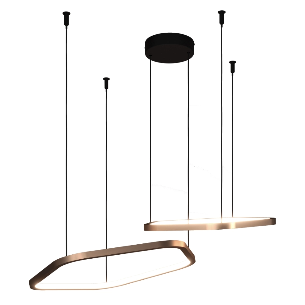 Unique pendant lamp Estrella black with brown