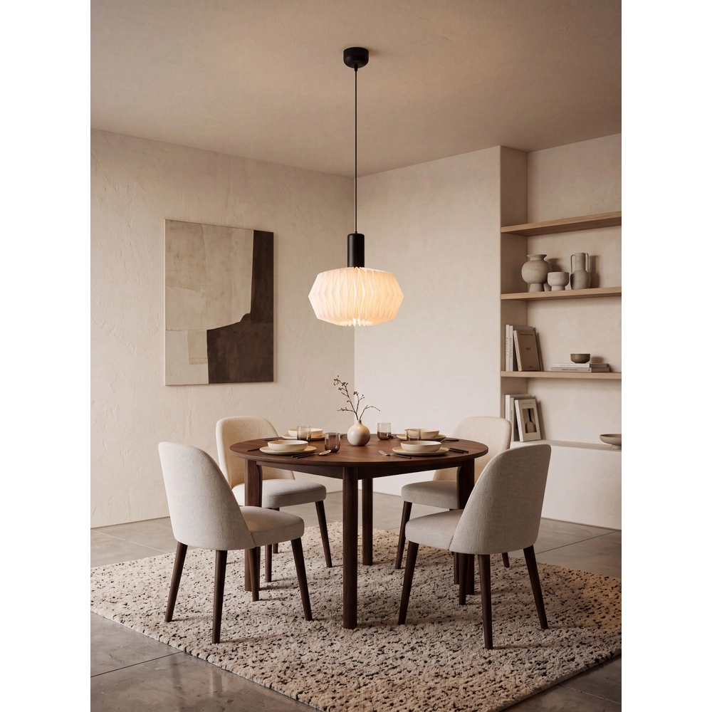 Lampe pendante moderne Larima noir et blanc Trio 4017807704754