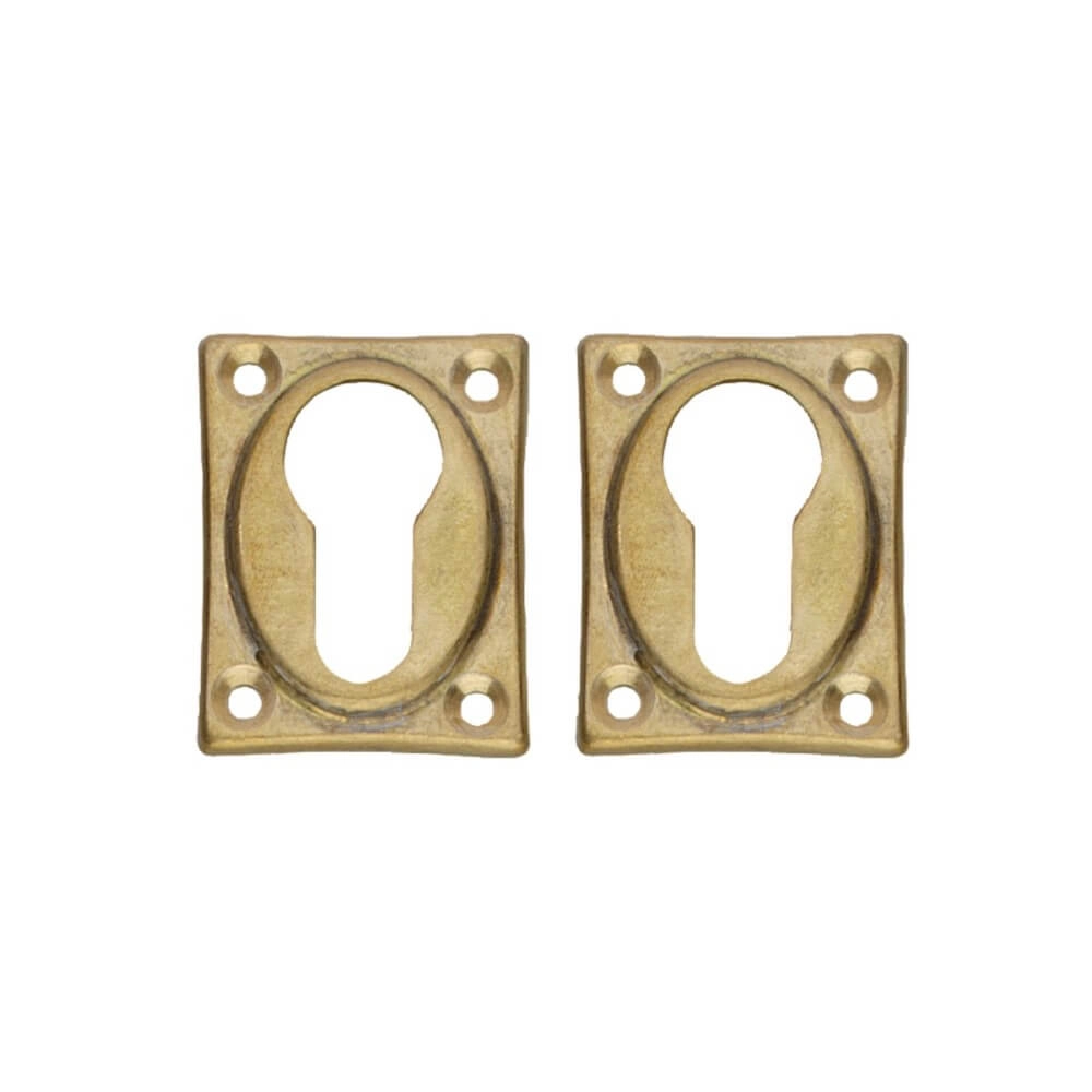 Lot de 2 rosaces cylindriques Tira Carré en laiton culbuté Lot de 2 rosaces cylindriques Tira Carré en laiton culbuté