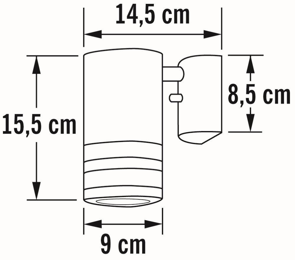 Spot murale Modena Downlight 15 cm blanc KonstSmide 7318307515251