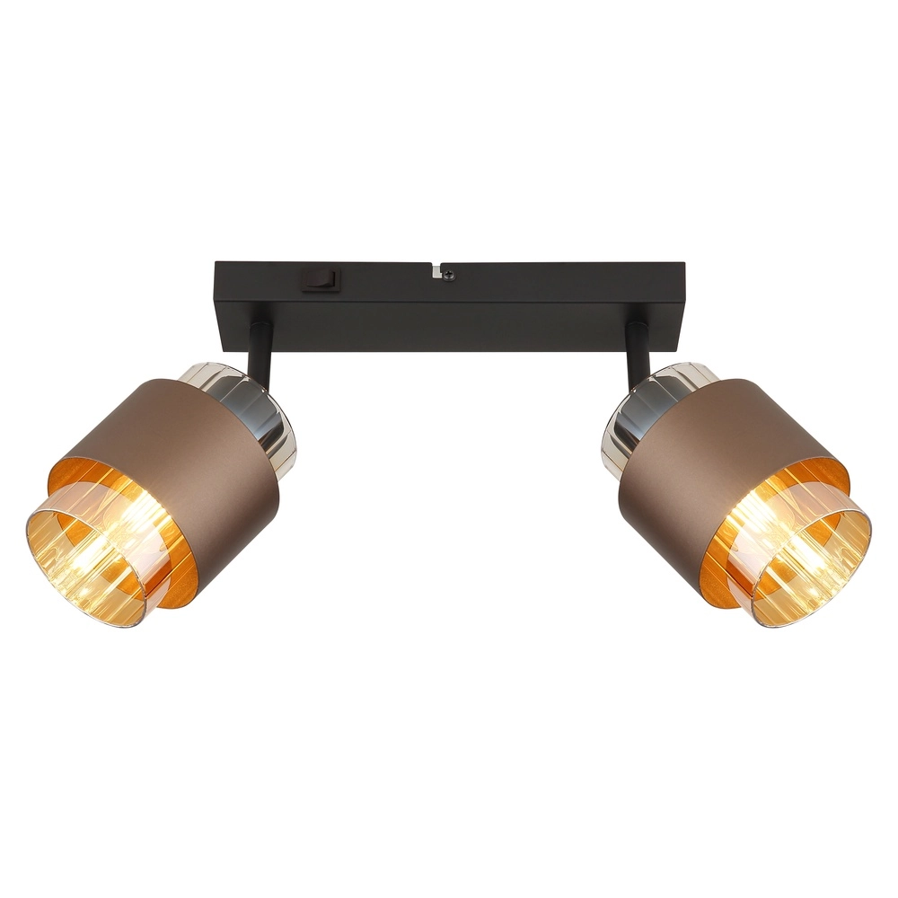 Lampe de plafond à design Milley 2-noir clair Globo 9007371583348