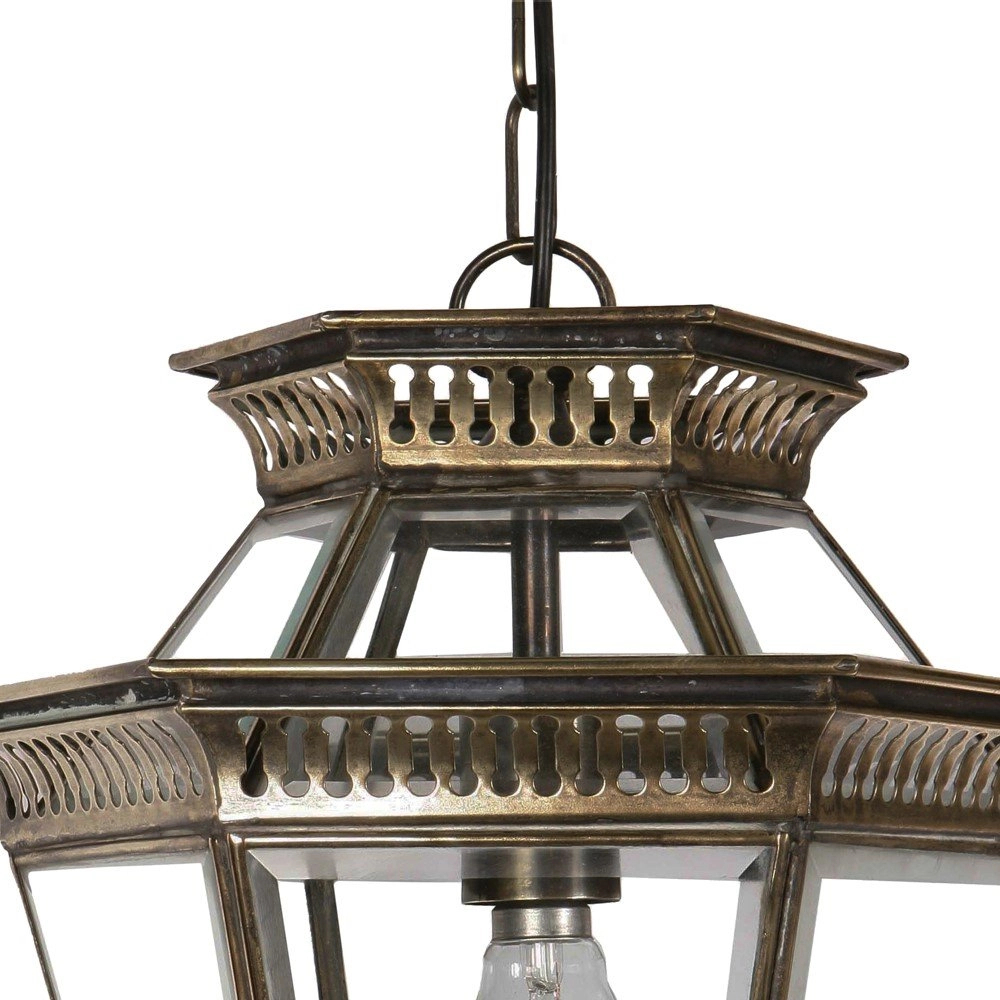 Lampe suspendue antique Bevelled cuivre flammé (ab) Limehouse