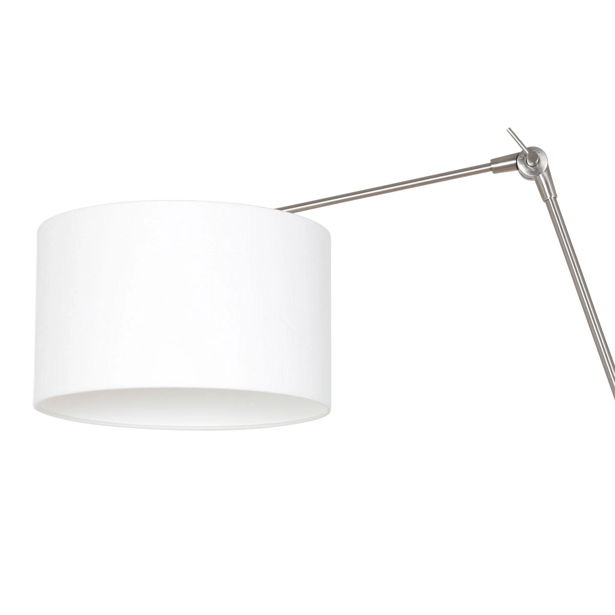 Lampe de lecture murale Prestige Chic Acier inoxydable avec abat-jour en lin blanc de 30 cm Steinhauer 8712746145786