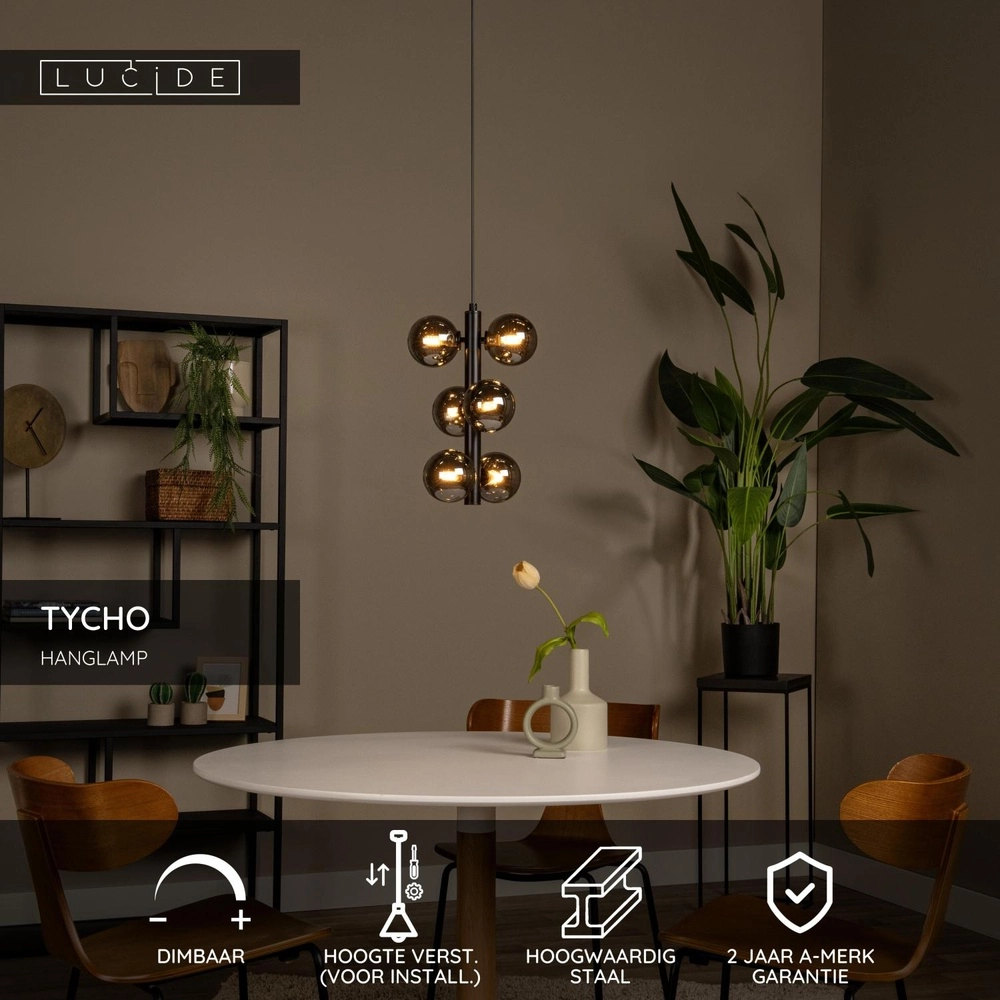 Lampe suspendue Tycho Noir Lucide 5411212450951