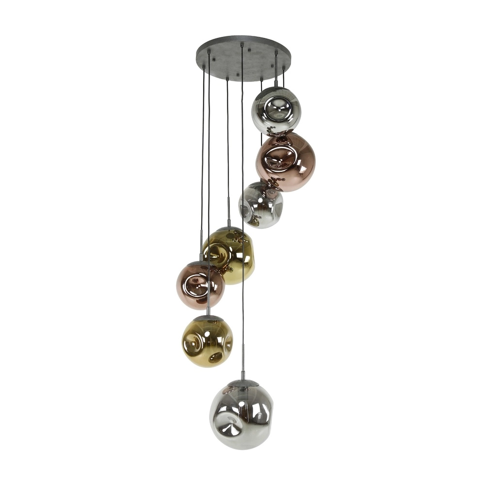Lampe pendante Vide Stellar 7 boules de verre Lyora 8716803511699