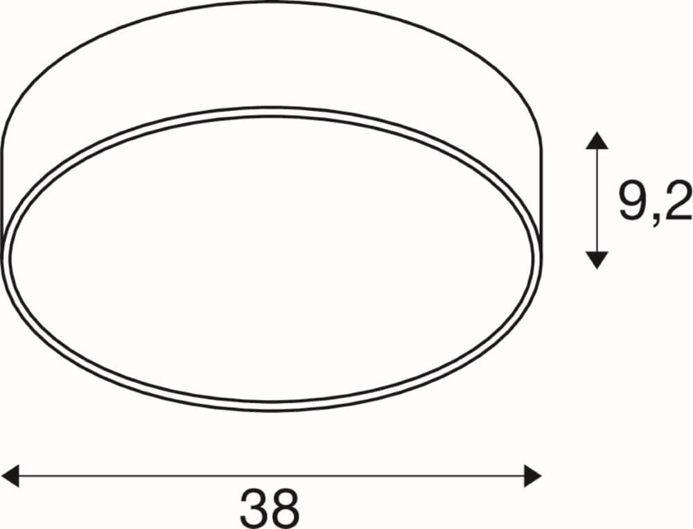 Plafonnier / Lampe suspendue Medo Pro 40 blanc - CCT - 110g - Ø 38cm SLV 4024163276900