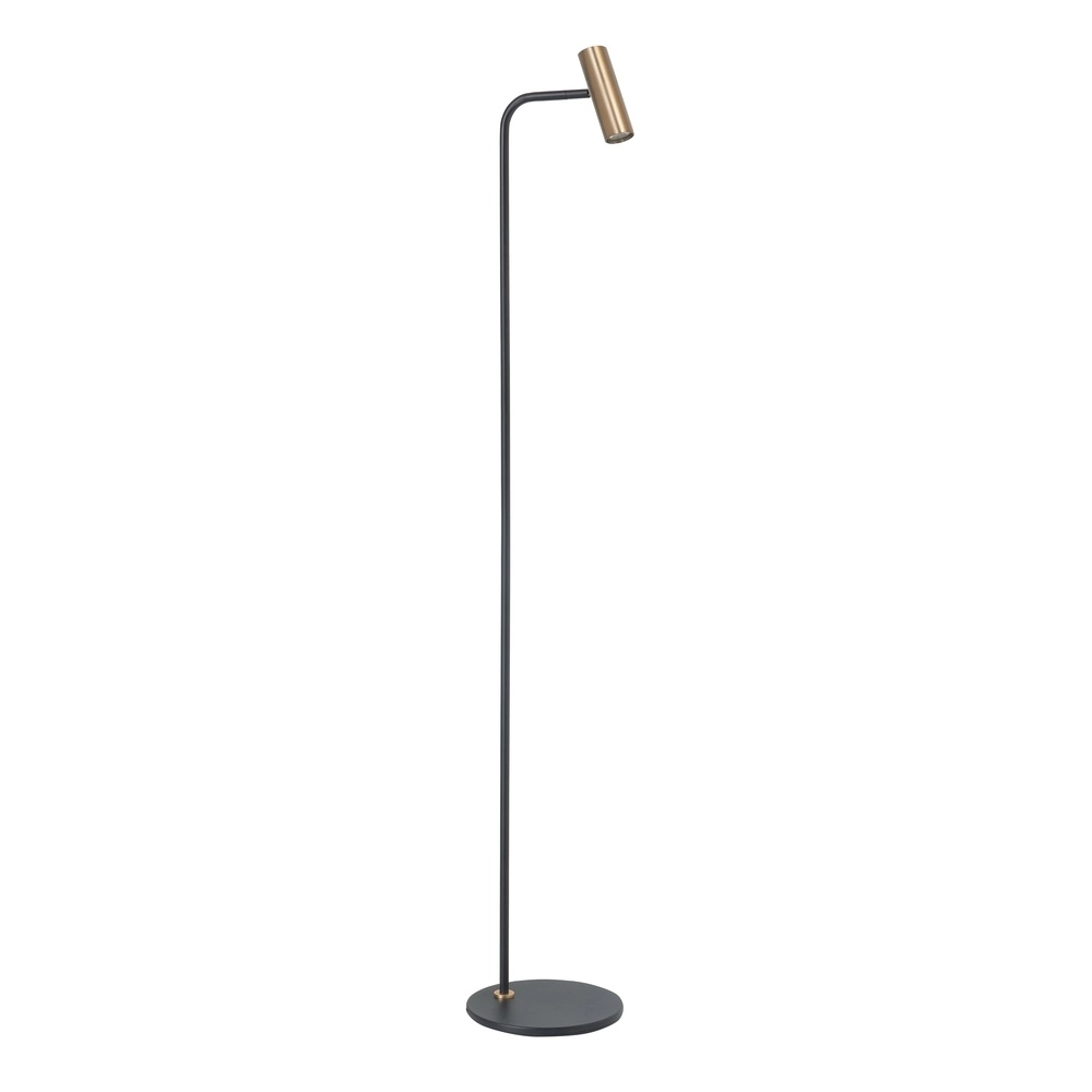 Lampadaire Trend Noir avec laiton