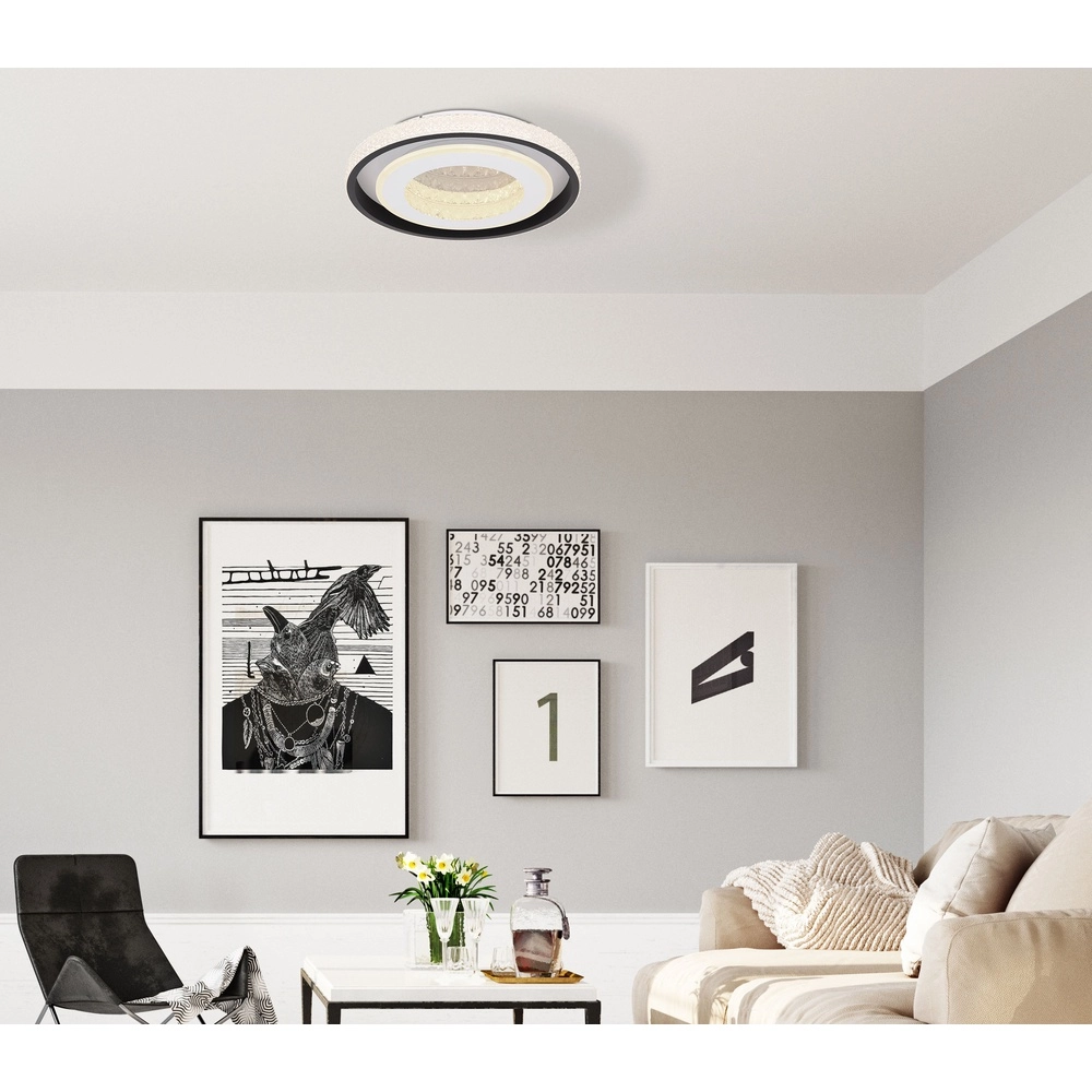 Éclairage de plafond Lucky blanc avec noir Globo 9007371419920