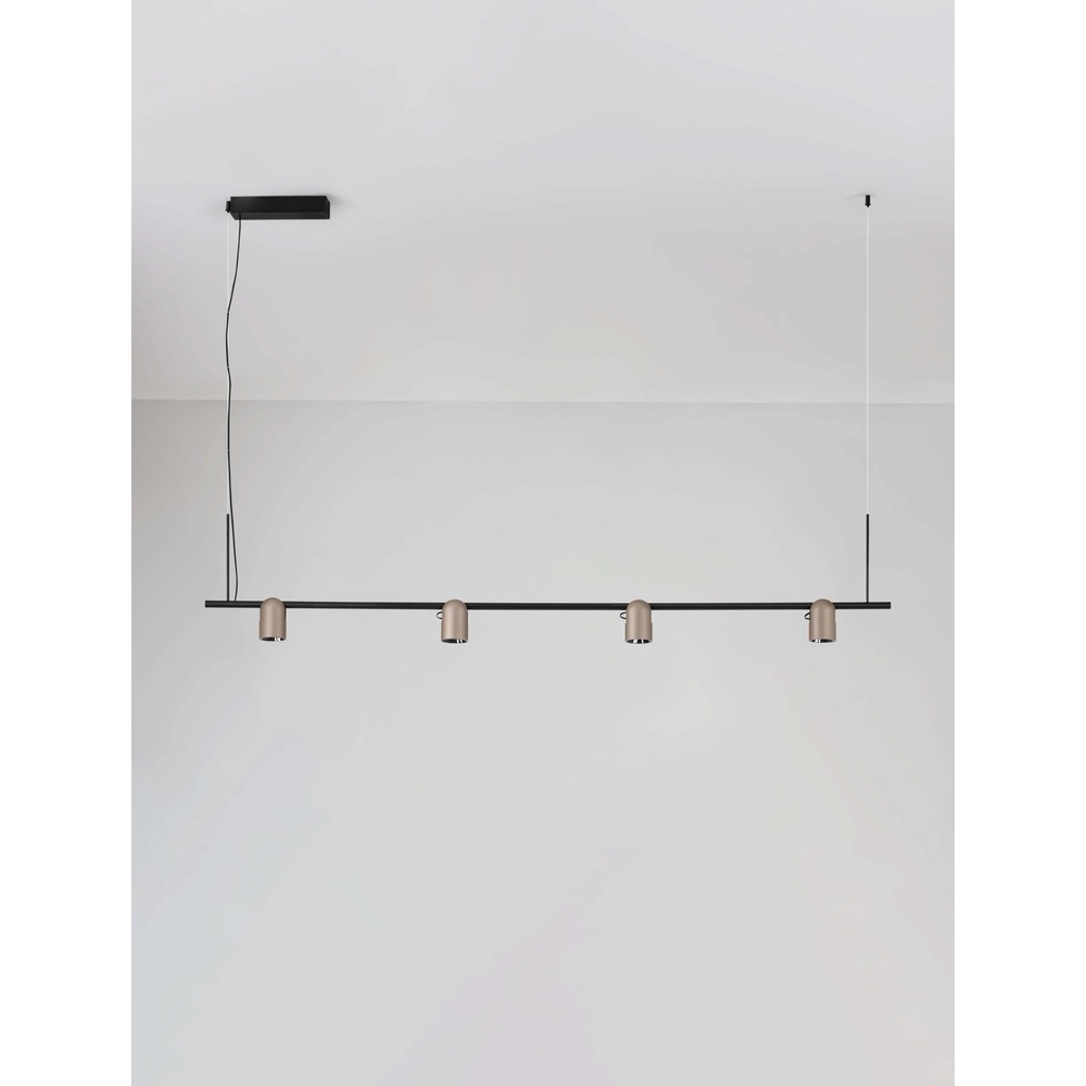 Suspension Sirmos Noir avec brun moka Lyora 5212017461889