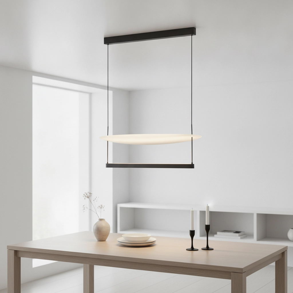 Suspension design Diona Ø 80cm noir avec blanc
