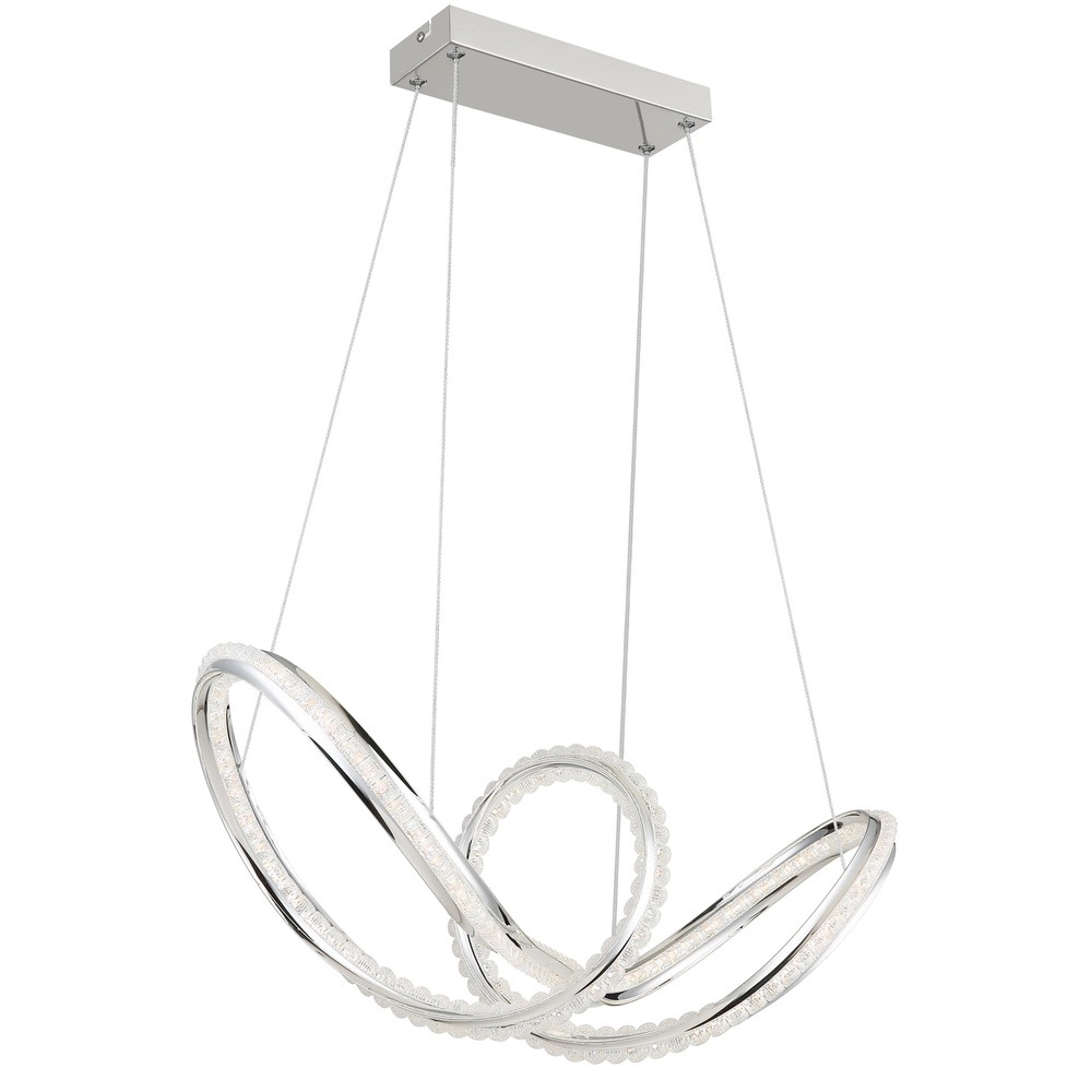 Lampe pendante moderne Evangeline Chrome Globo 9007371583201