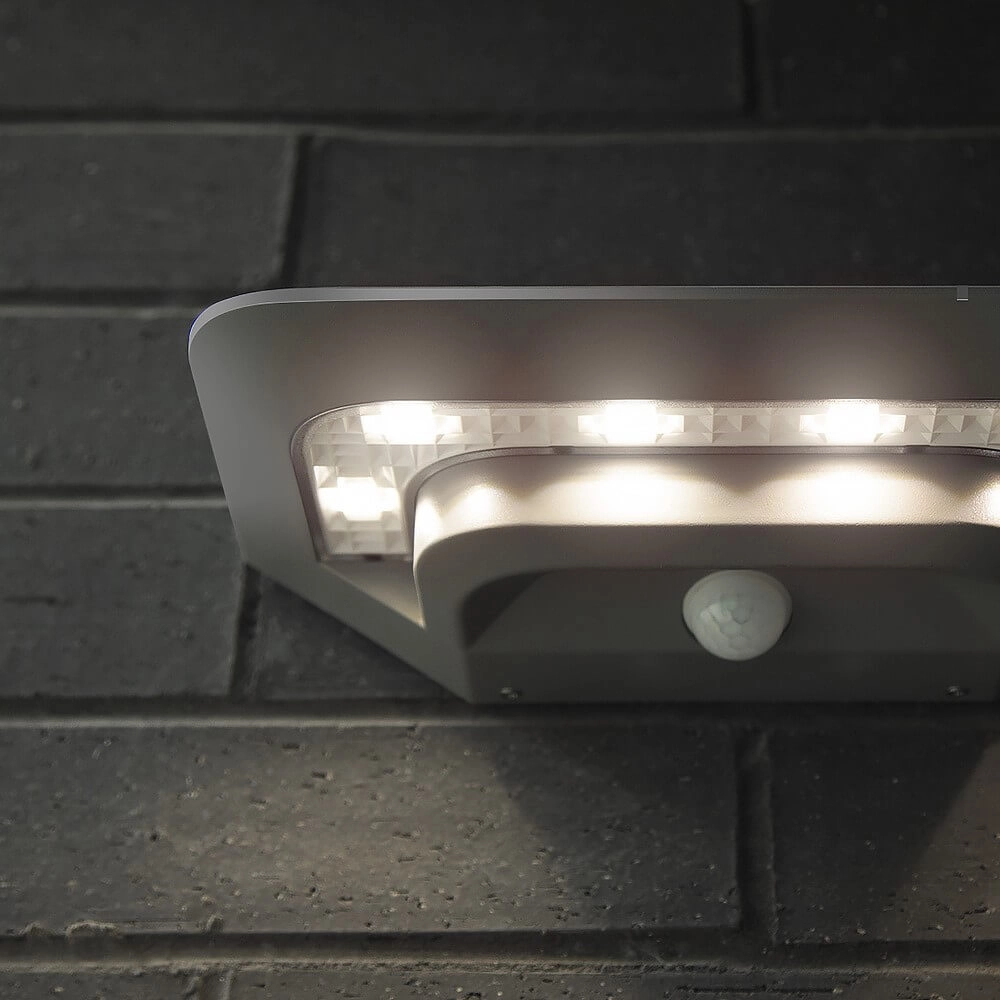 Applique solaire Ghost Solar Gris argent Lutec 4250294308191