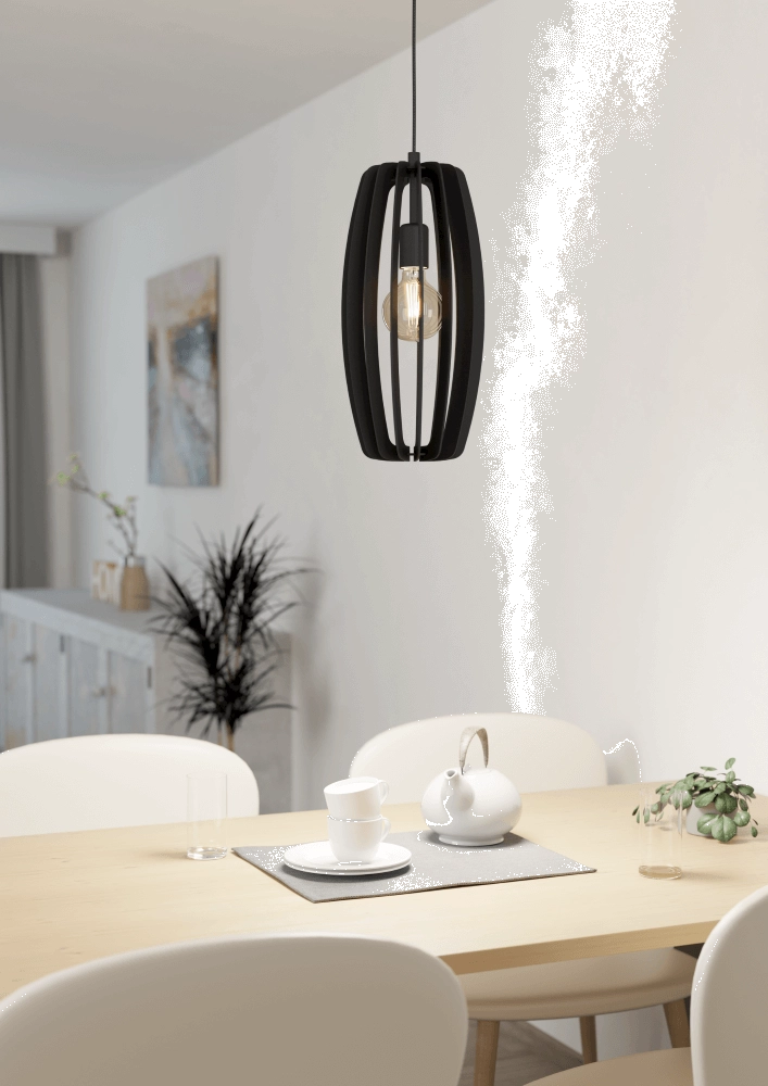 Lampe suspendue noire Bajazzara Ø 26 cm Eglo 9008606244348