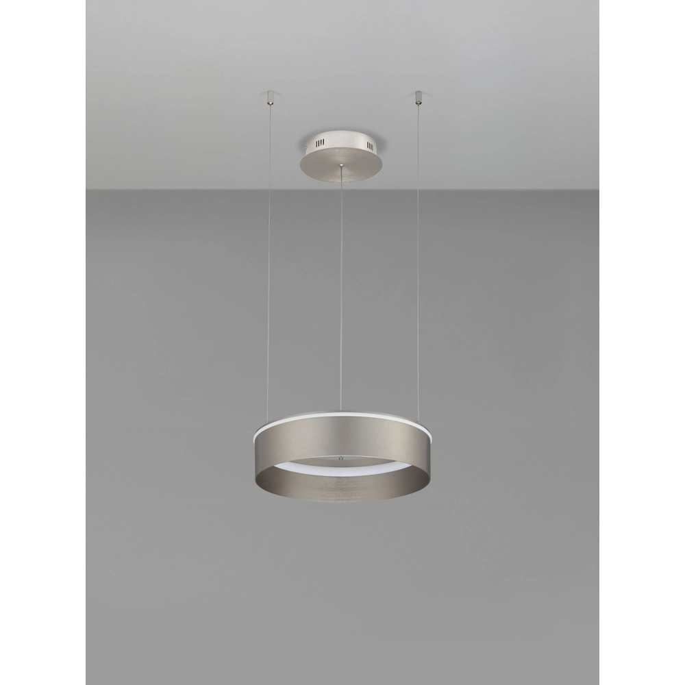 Lampe pendante moderne Olivia nickel Ø 40cm Lyora 5212017494207