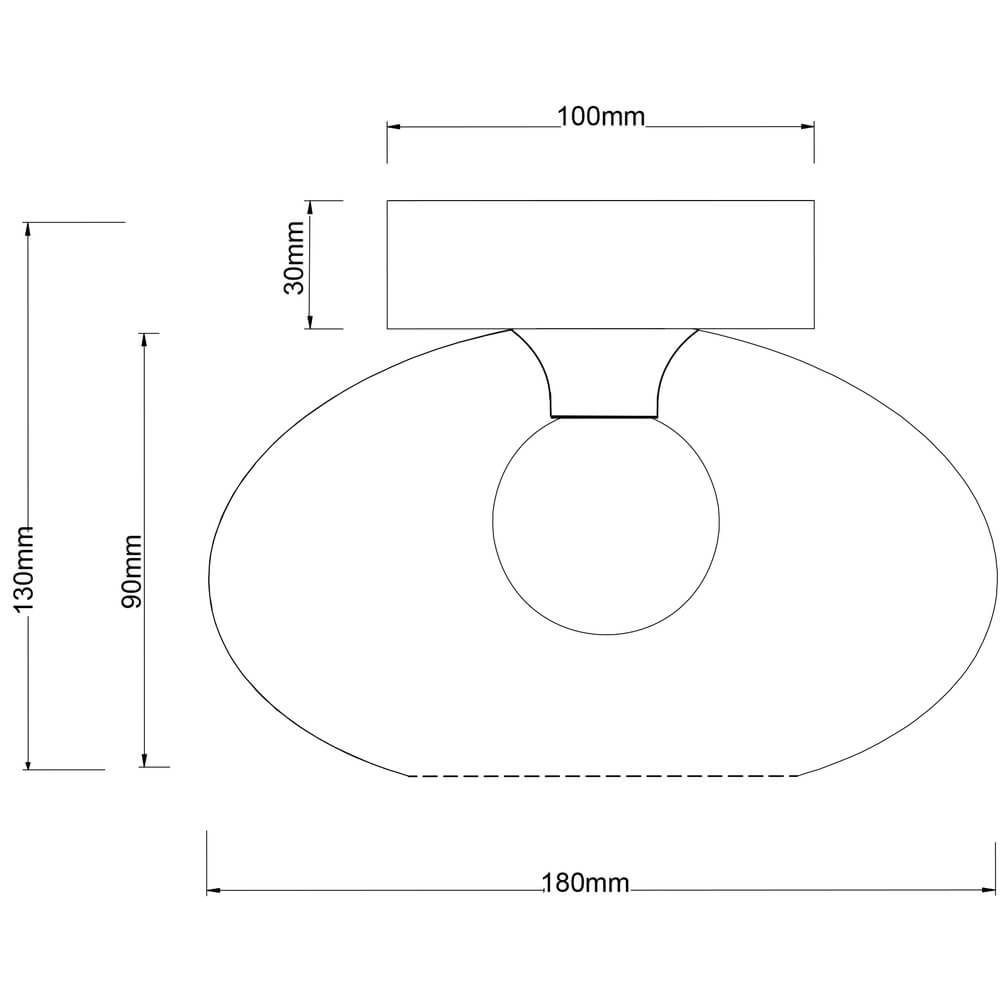 Plafonnier noir Shaun Ø 18cm rond Globo 9007371439478