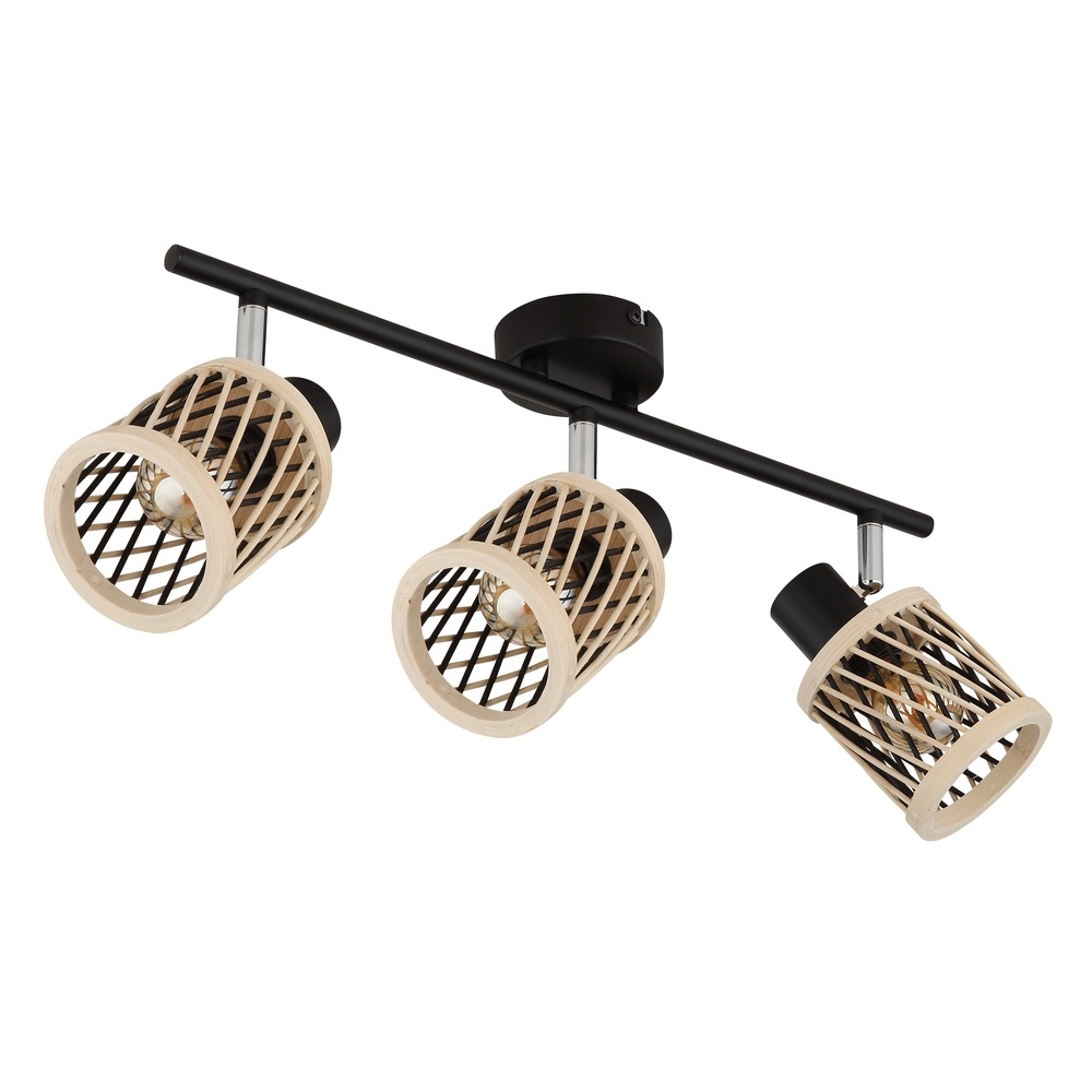 Lampe murale Mali 3-noir clair avec capuchons Globo 9007371533718